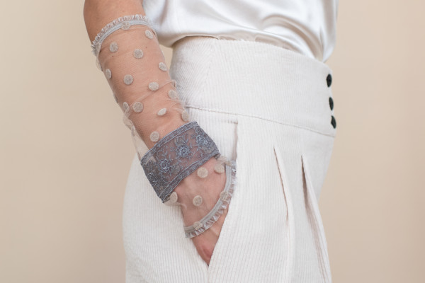 LIEBlingsSTÜKKE Stulpen Pünktchen sand - das außergewöhnliche Accessoire