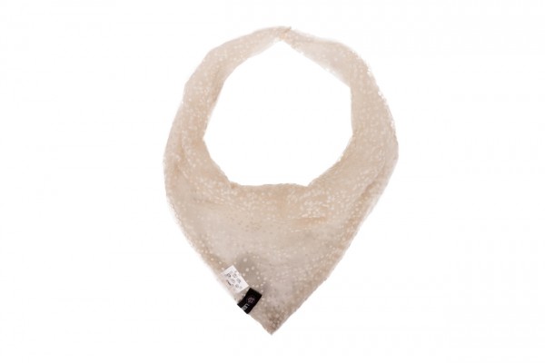 Halstuch Bandana Tüpfel Cremé