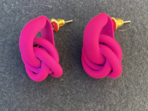 LIEBlingsSTÜKKE - Ohrringe Knotted pink - aussergewöhnlicher Accessoires