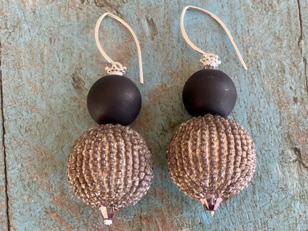 LIEBlingsSTÜKKE Ohrring Espresso- außergewöhnlicher nachhaltiger Schmuck