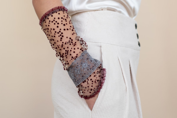 LIEBlingsSTÜKKE Stulpen Bordeaux - das außergewöhnliche Accessoire