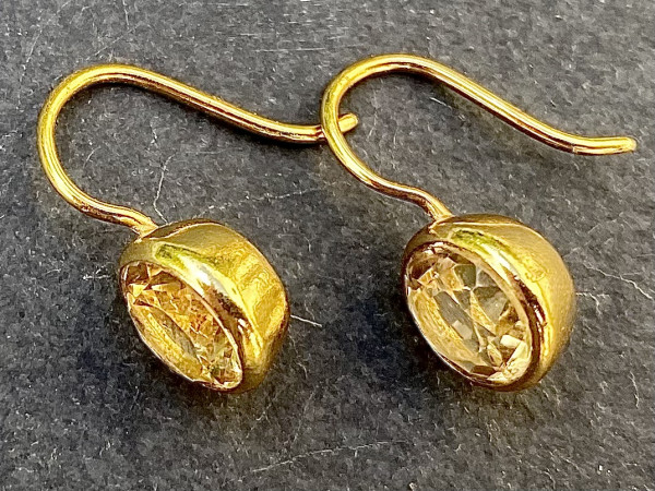 LIEBlingsSTÜKKE - Ohrringe Ben citrin - außergewöhnlicher nachhaltiger Schmuck