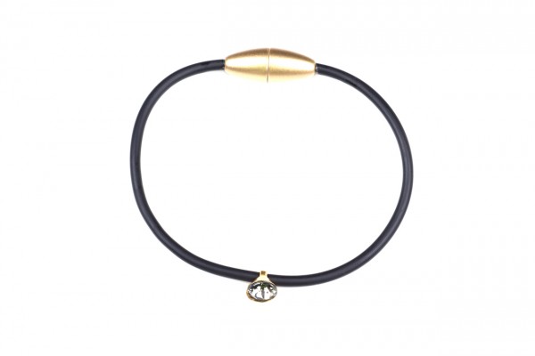 Armband Sammy Schwarz/Gold/Kristall