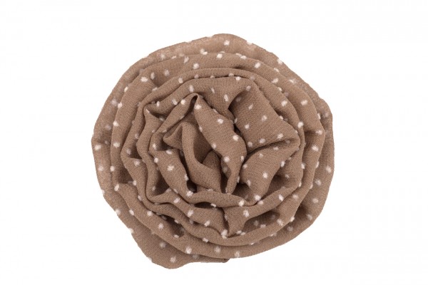 Haarklammer Seidenrose Tüll Sand