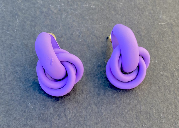 LIEBlingsSTÜKKE - Ohrringe Knotted lila - aussergewöhnlicher Accessoires