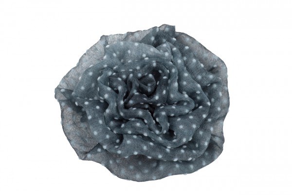 Haarklammer Seidenrose Tüll Blau