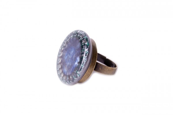 Ring Krone blau