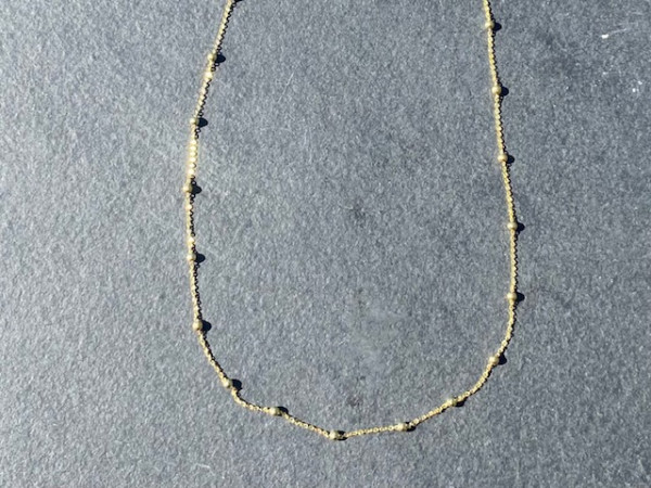 Kette Pünktchen aus 925 Silber vergoldet 45 cm | LIEBlingsSTÜKKE