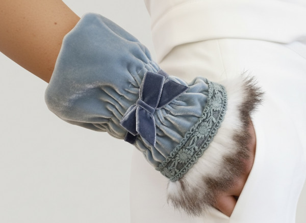 Seidensamtstulpen Ozean himmelblau