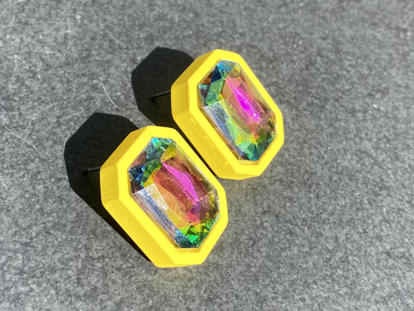 LIEBlingsSTÜKKE - Ohrringe Yellow- außergewöhnlicher nachhaltiger Schmuck