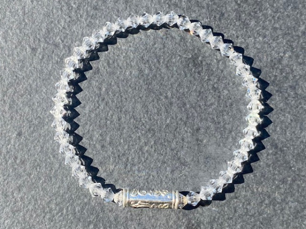 Armband White mit Sterlingsilberröhrchen und Swarovski-Perlen | LIEBlingsSTÜKKE