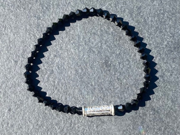 Armband Bläcky mit Sterlingsilberröhrchen und Swarovski-Perlen | LIEBlingsSTÜKKE